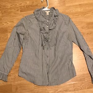 J. Crew Ruffle Button Down